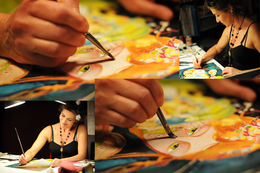 artist at work Maria Cristina Lo Cascio all rights reserved